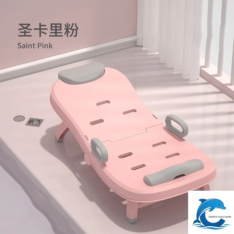 Suitable for shampoo plastic folding chair reclining chair foldable shampoo artifact large