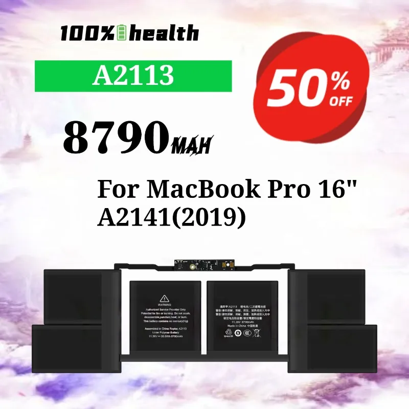 A2113 8790mAh Laptop Battery for Apple MacBook Pro 16''/A2141 (2019) Lithium Rechargeable Battery