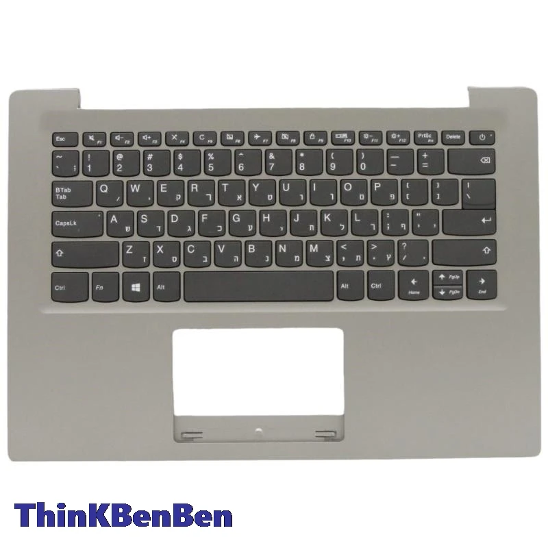 

HB Hebrew Mineral Gray Keyboard Upper Case Palmrest Shell Cover For Lenovo Ideapad S130 130s 14IGM 120s 14 14IAP 5CB0P23840