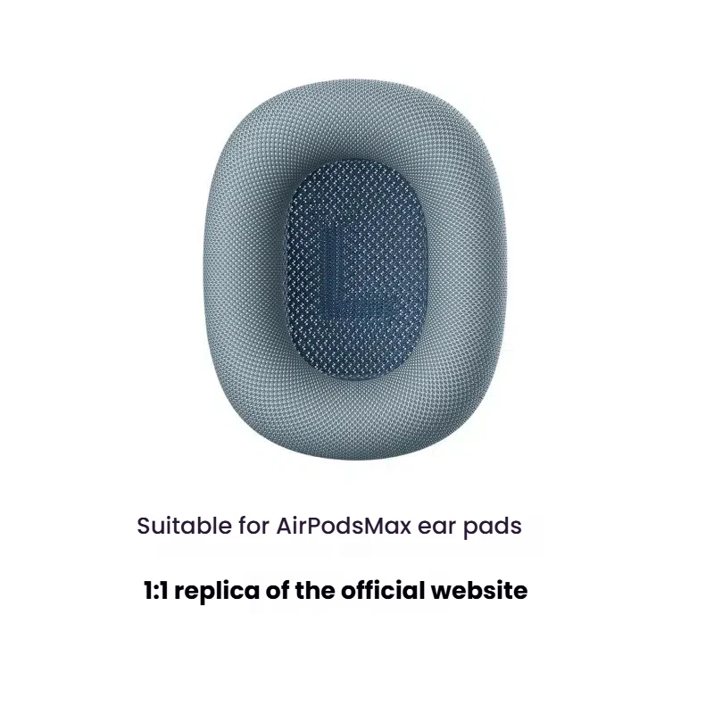 وسائد أذن بديلة من مادة القماش الشبكي الأصلية مناسبة لسماعات الرأس Apple Airpods Max ووسادة أذن شفط مغناطيسي رسمي
