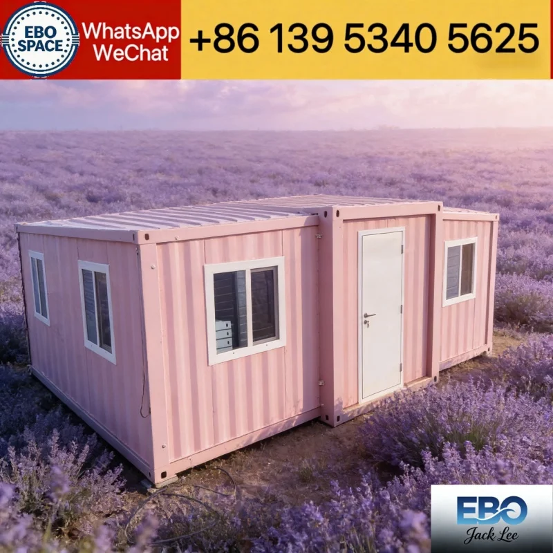 Foldable Prefab Container Cabin 20ft 30ft 40ft Modular Expandable Waterproof Tiny House
