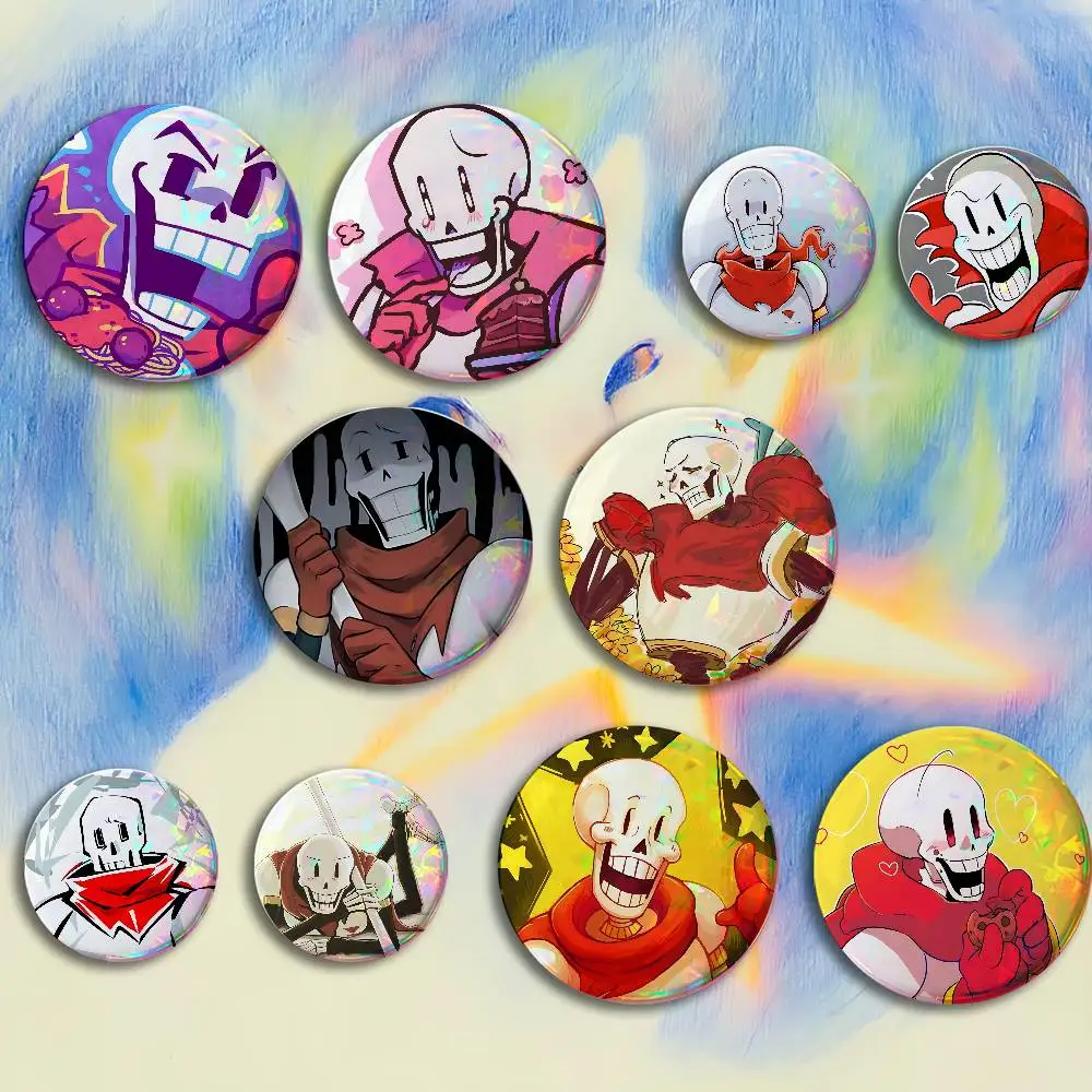 U-Undertale Papyrus Badges 25 32 44 58 75 mm Round Customizable Wholesale Fan goods Self-made fan freebies