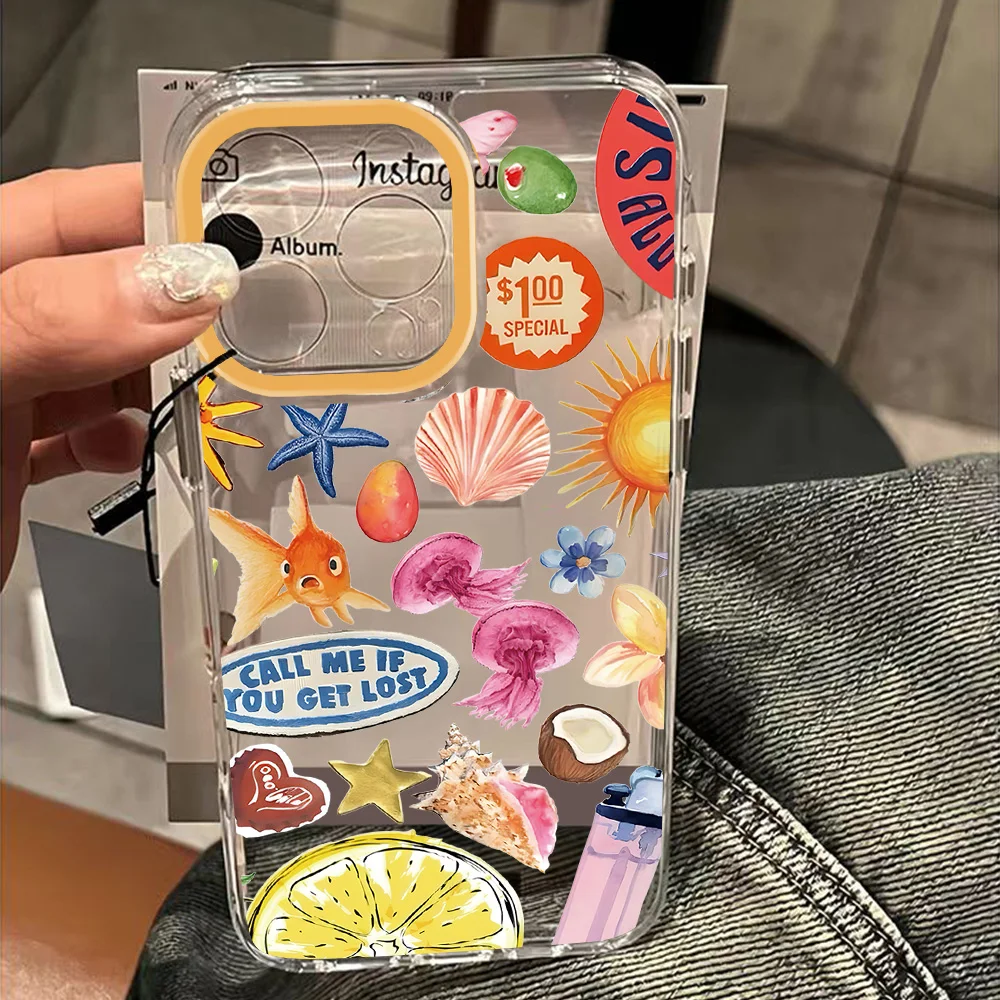 Verão Praia Frutas Caixa Do Telefone Para Samsung Galaxy A27 A37 A57 A16 A07 A17 A36 A26 A56 A55 A35 A25 A15 A05s A54 A24 A14 A06 A05 5G