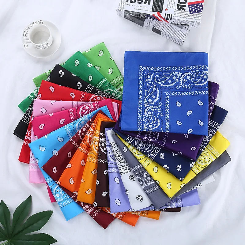 1PC ใหม่ล่าสุด100% Cotton Hip-Hop Bandanas สำหรับชายหญิงผ้าพันคอผ้าพันคอสายรัดข้อมือแถบคาดศีรษะ Vintage กระเป๋าผ้าเช็ดตัวร้อนขาย