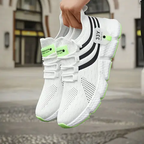 Zapatillas de deporte transpirables para mujer, zapatos para correr a la moda, zapatos informales cómodos, Tenis masculinos Unisex, zapatos deportivos ligeros