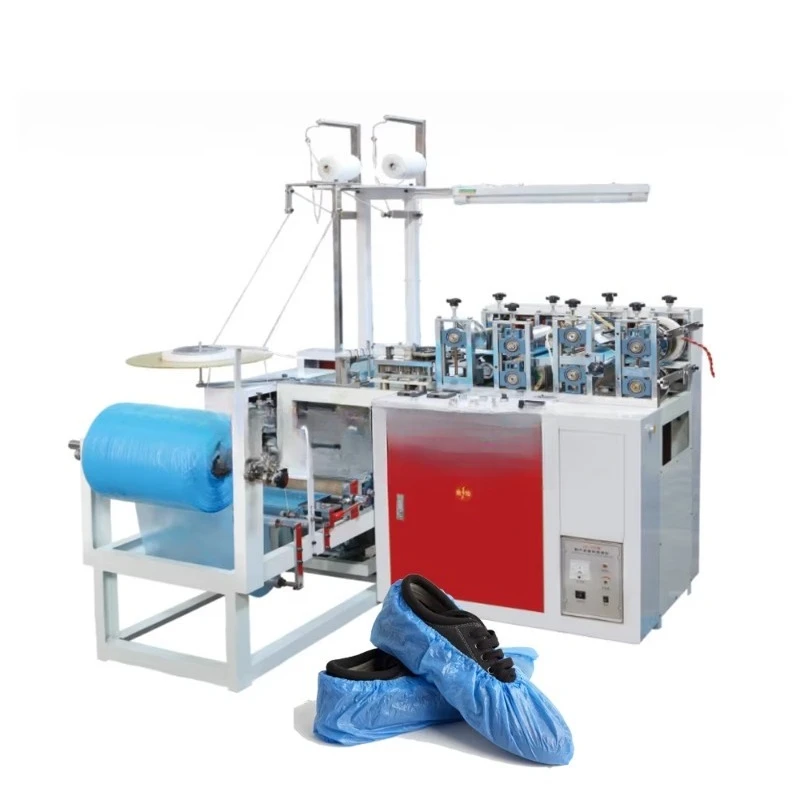 Customized Fully Automatic Disposable PE Plastic Shoe Cover Making Machine With Ultrasonic Or Without Ultrasonic Good Quality