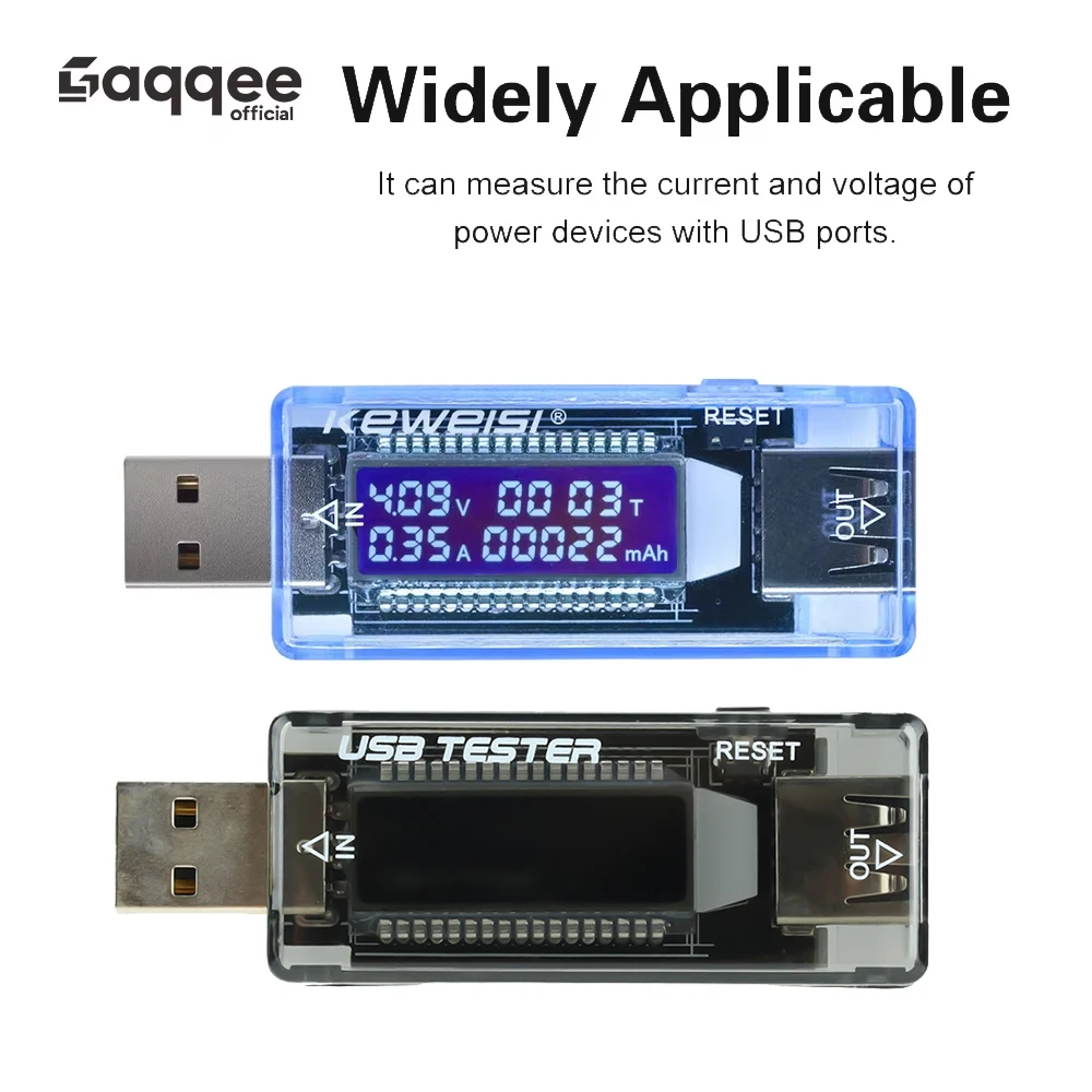 KWS-V20 4-30V 15W USB Voltage and Current Meter Tester Charger Tester Doctor LCD Display Blue Shell