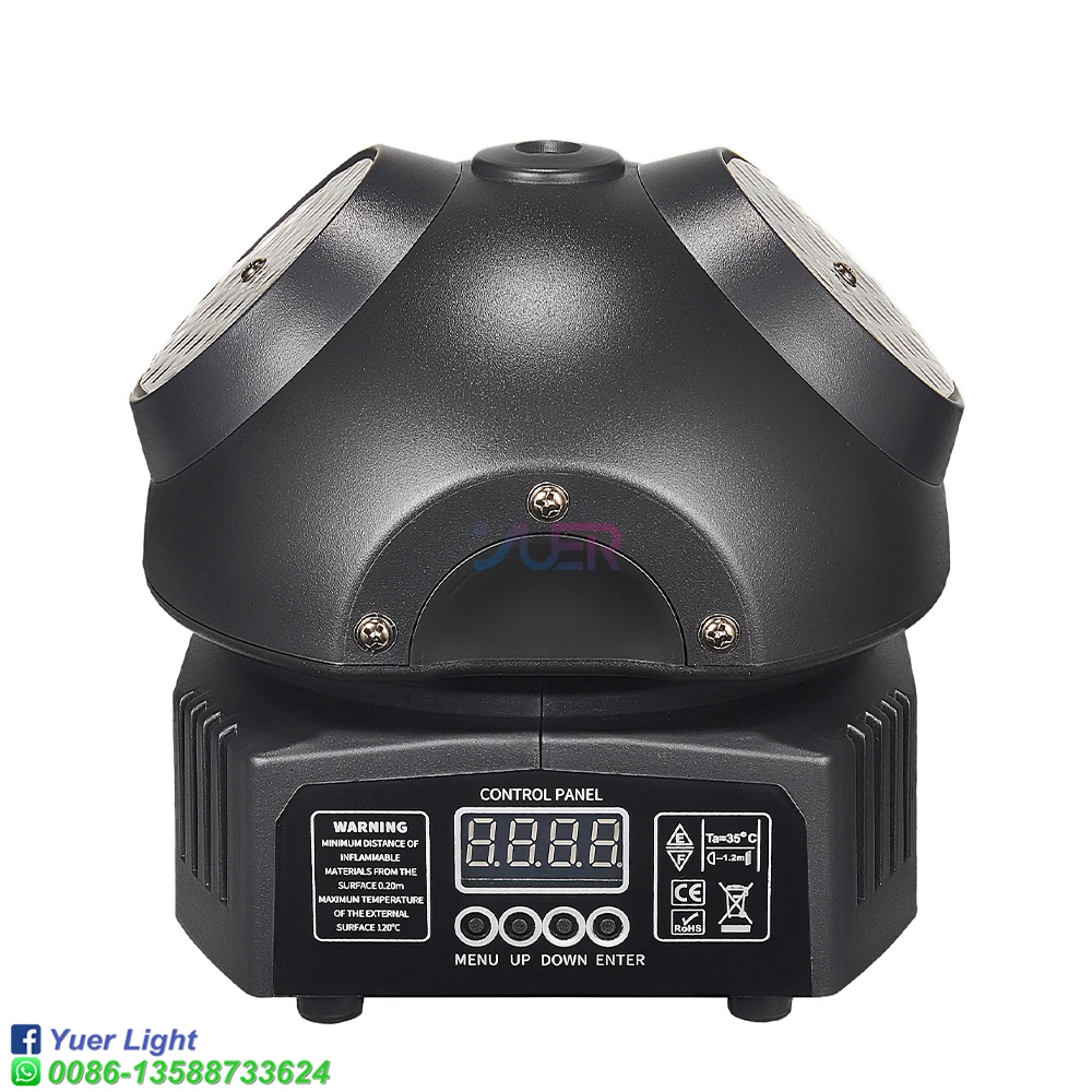 Imagem -02 - Yuer-mini Beetle Disco Luzes Bola Colorido Led Beam Laser Verde Movendo Luzes Cabeça Dmx512 Strobe Nightclub Party Show