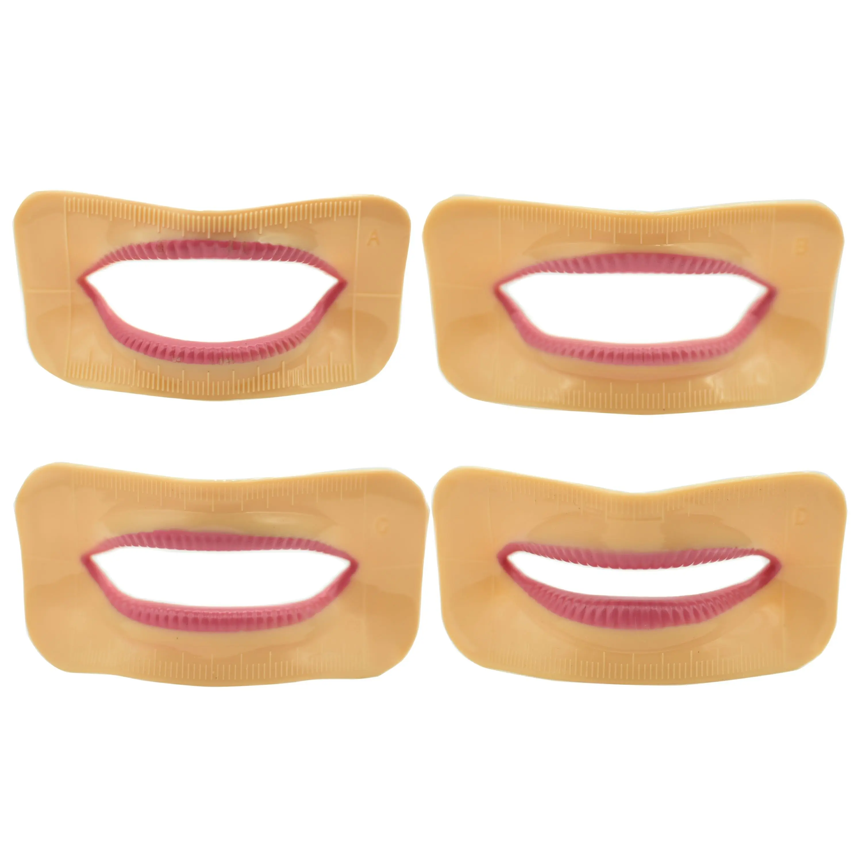 

4PCS/SET Dental lab denture laboratory mouth measuring lip measurement tool aesthetics parts 4 pcs different shape