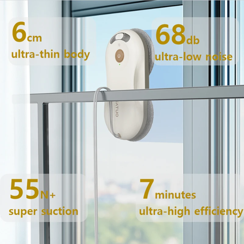 Factory Price in Stock  Dual Water Jet Vacuum Cleaner Household Electric Glass Cleaner Smart Window Cleaning Robot
