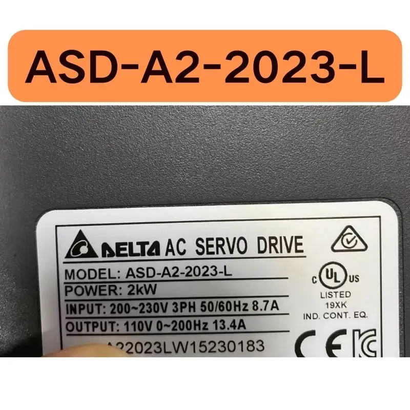 تم اختبار محرك سيرفو ASD-A2-2023-L مستعمل بقدرة 2 كيلو وات بشكل جيد، وظيفة سليمة