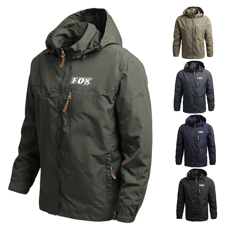 

FOX Cycling Team Men Hooded Waterproof MTB Jacket Mountain Bicycle Wind Jackets Bike Windbreaker Corta Vento Para Ciclismo