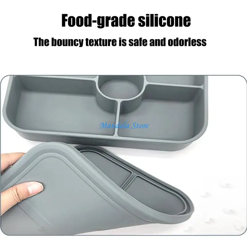 

U2JC Practical 5 Section Bentos Container Sauce Division Dishwasher Safe Durable Kitchenwares