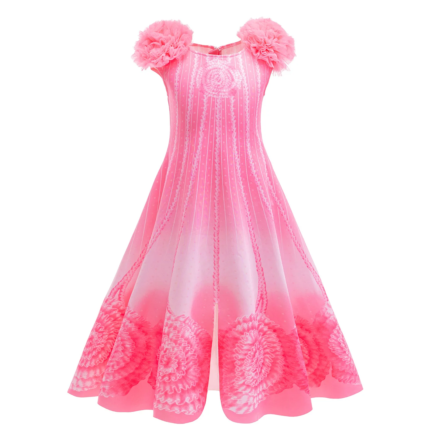 Wicked Glinda Pink Dress For Girls Halloween Party Cosplay Gown Wedding Flower Girl Cute Dress Purim Disguise Outfits New Hot