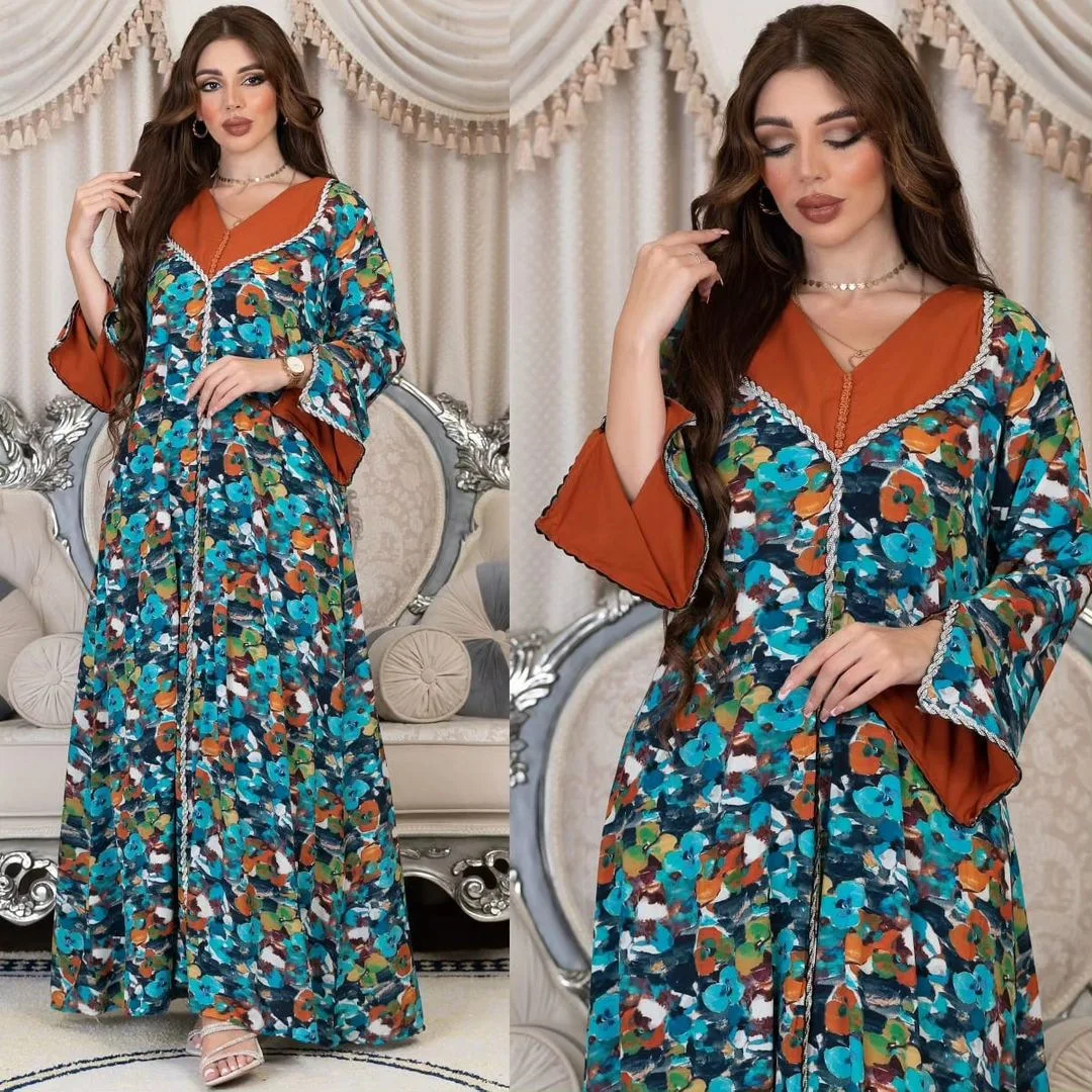 AB331 Fashion Diamond Inlaid Women's Clothing Saudi Dubai Home Furnishings New Women's Satin Robe