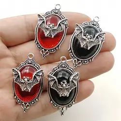 10pcs/lot 24x43mm hot Vampire Bat Pendant Halloween alloy pendant diy accessories