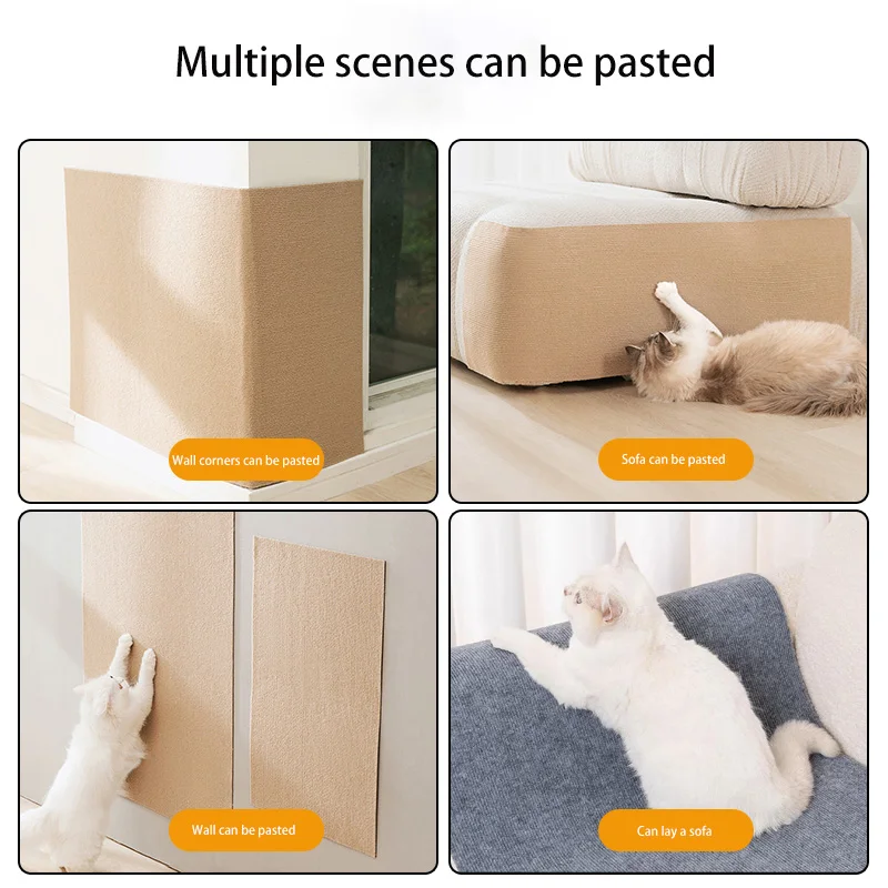 

Wall Self-Adhesive Anti Cat Scratch Sofa DIY Cats Scratch Protection Paws Sharpen Trimmable Carpet Cats Scratch Board