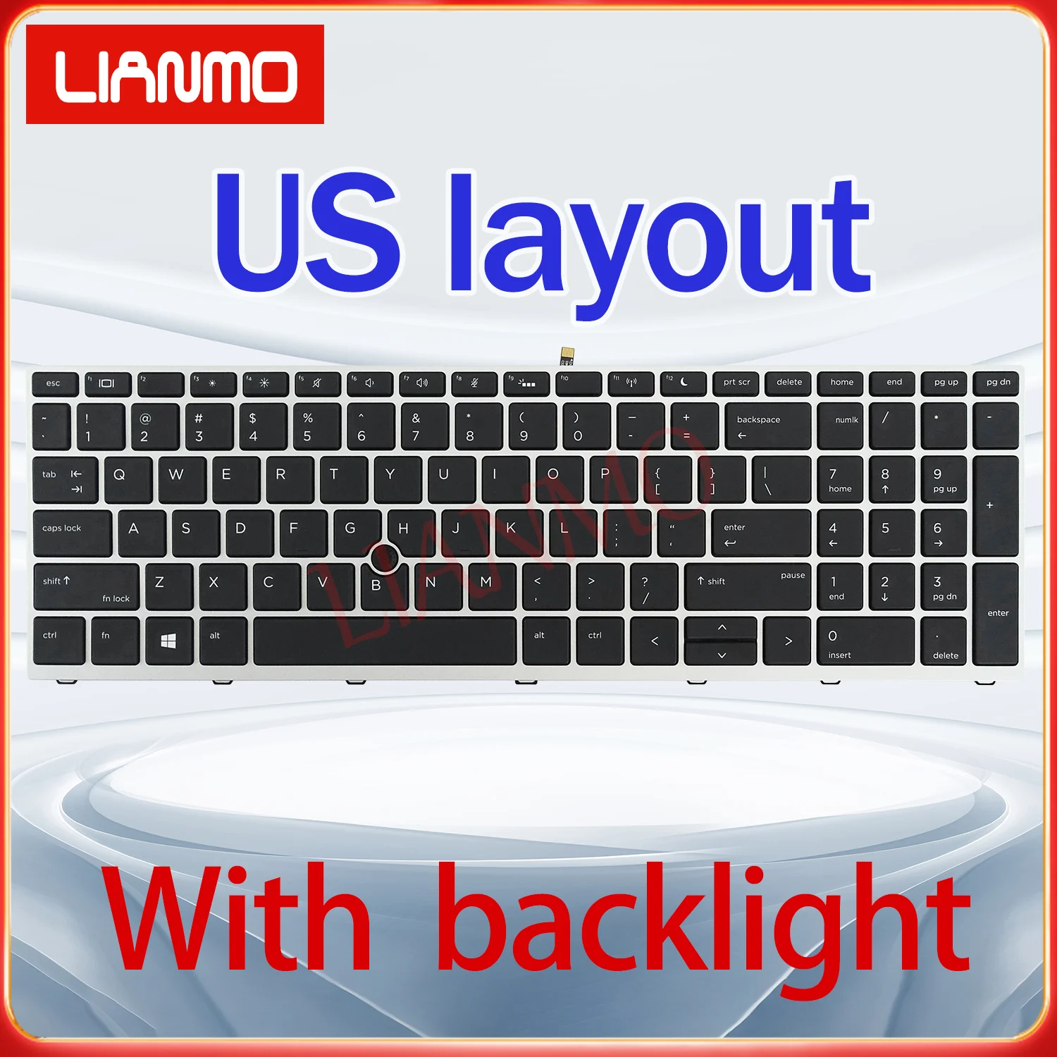 US/Belgian/Canadian French/German/Spanish Layout for HP Probook 650 G4 450 G5 455 G5 470 G5 650 G5 Without Backlight Keyboard