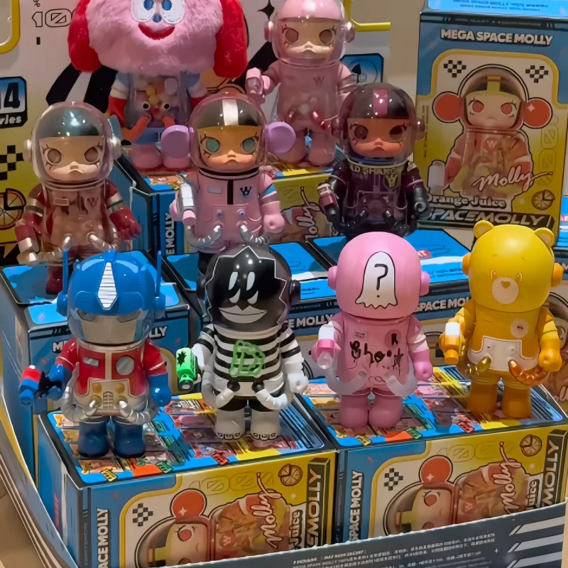 

Genuine Pop Mart Mega Space Molly 100% Anniversary Series Blind Box Cute Collections Surprise Figure Mystery Box As Gifts