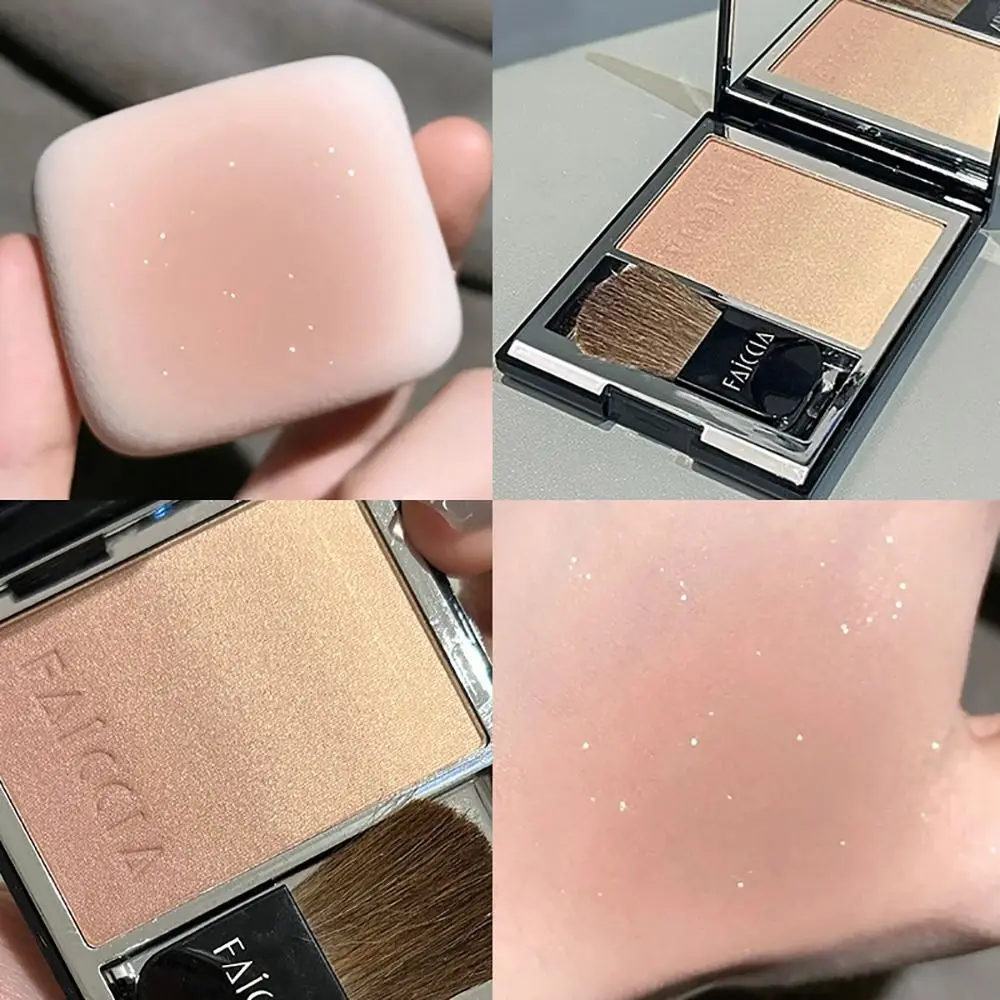 Fard in polvere di colore sfumato Multi-Purpose Fard glitter perlescente Palette di ombretti Evidenzia cosmetici per ombretti
