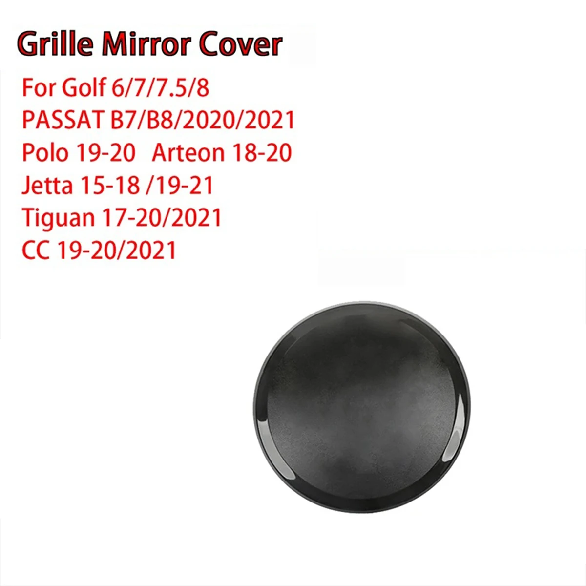 Not Affect ACC Black Front Grille Mirror Cover Or Rear Trunk Lid Cover for Golf 7/7.5/ 8 Passat Polo Jetta Tiguan