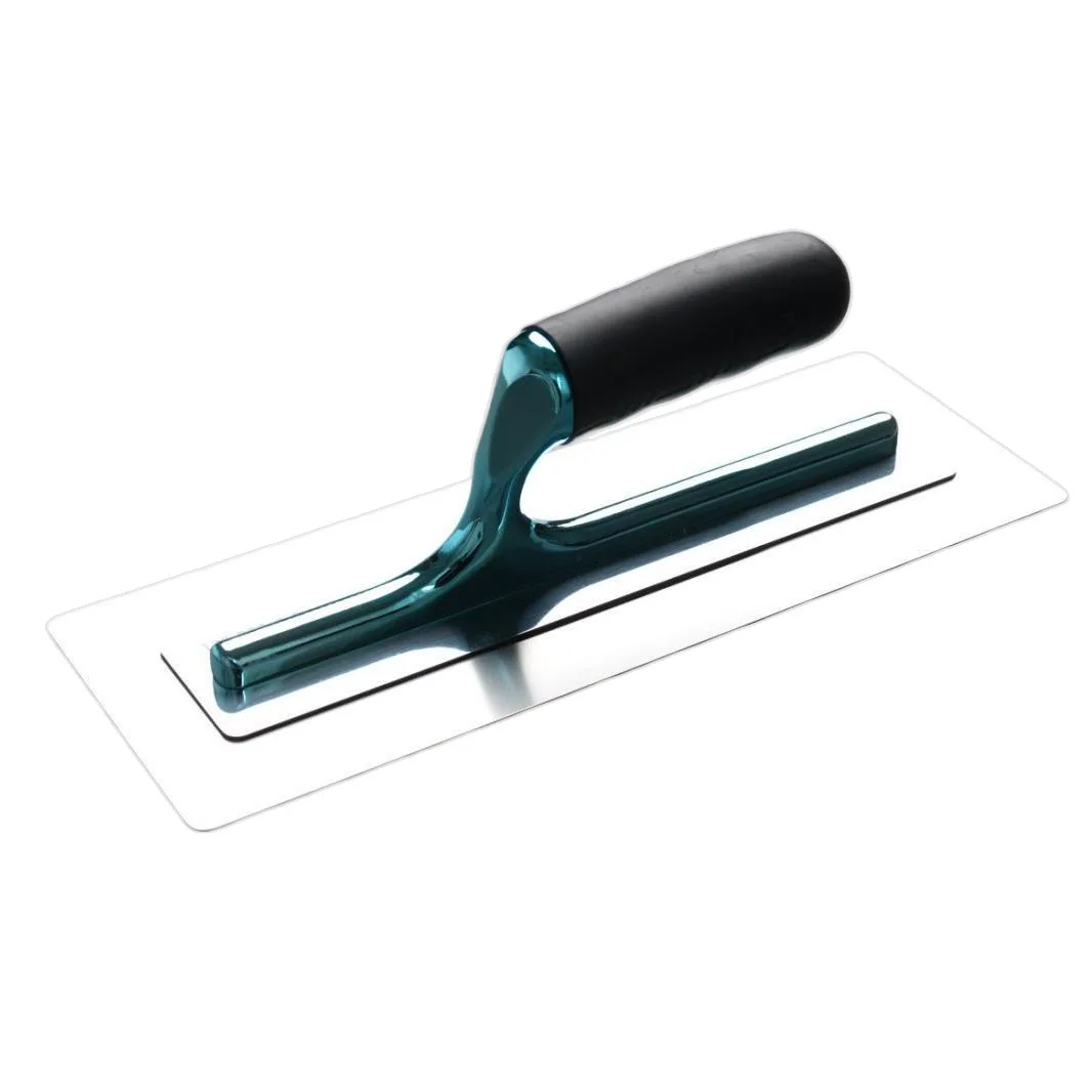 Большой мастерок из нержавеющей стали синего цвета, идеально подходящий для штукатурки, мастерок для кирпича, скребок для цемента, строительная доска для грязи с ручкой