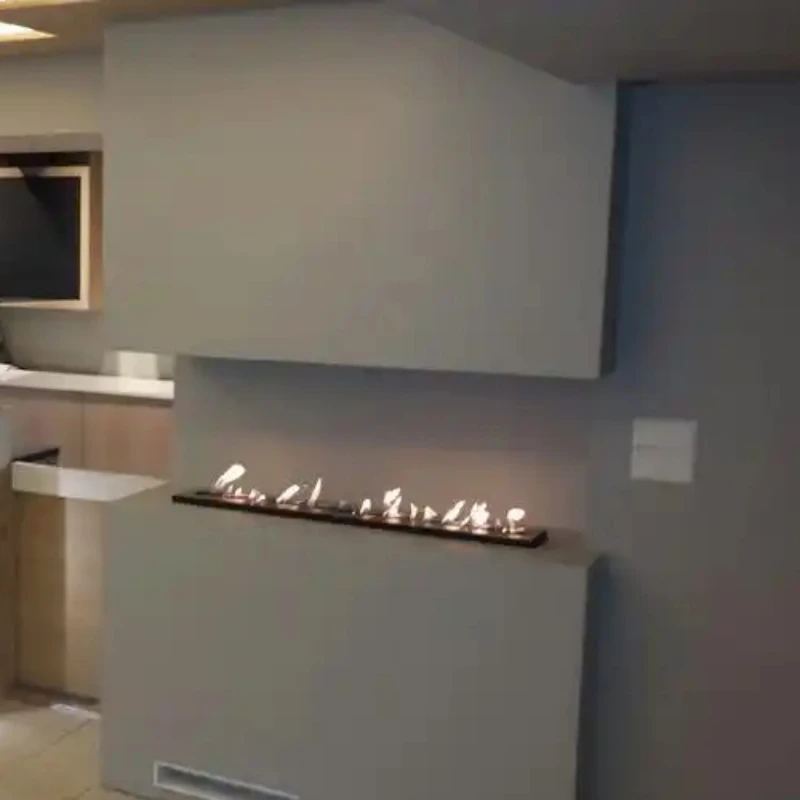 Tuya wifi llama real bioetanol chimenea decoración del hogar diseño moderno chimenea eléctrica interior