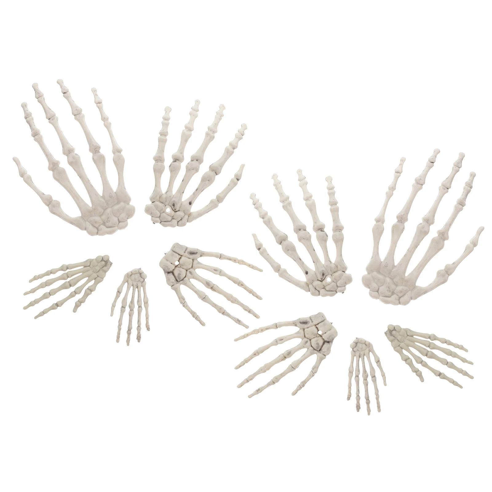 

5Pairs Halloween Hand Props Grey Realistic Scary Party Decoration Festival Tricky Hands Haunted Props