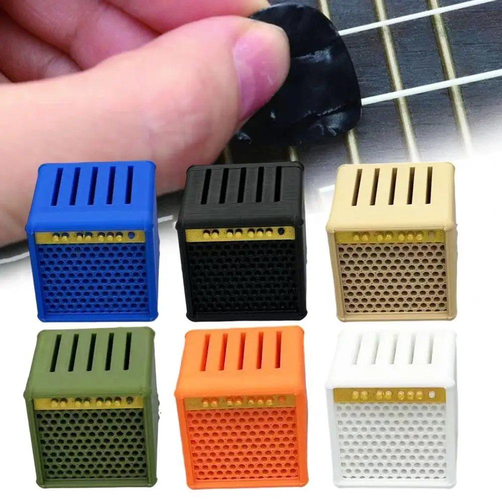 4cm Guitar Pick Storage Box Retro Amplifier Pick Holder Pick Organizer Holds 5 Picks Display Stand Gift For Musicians Guitarists