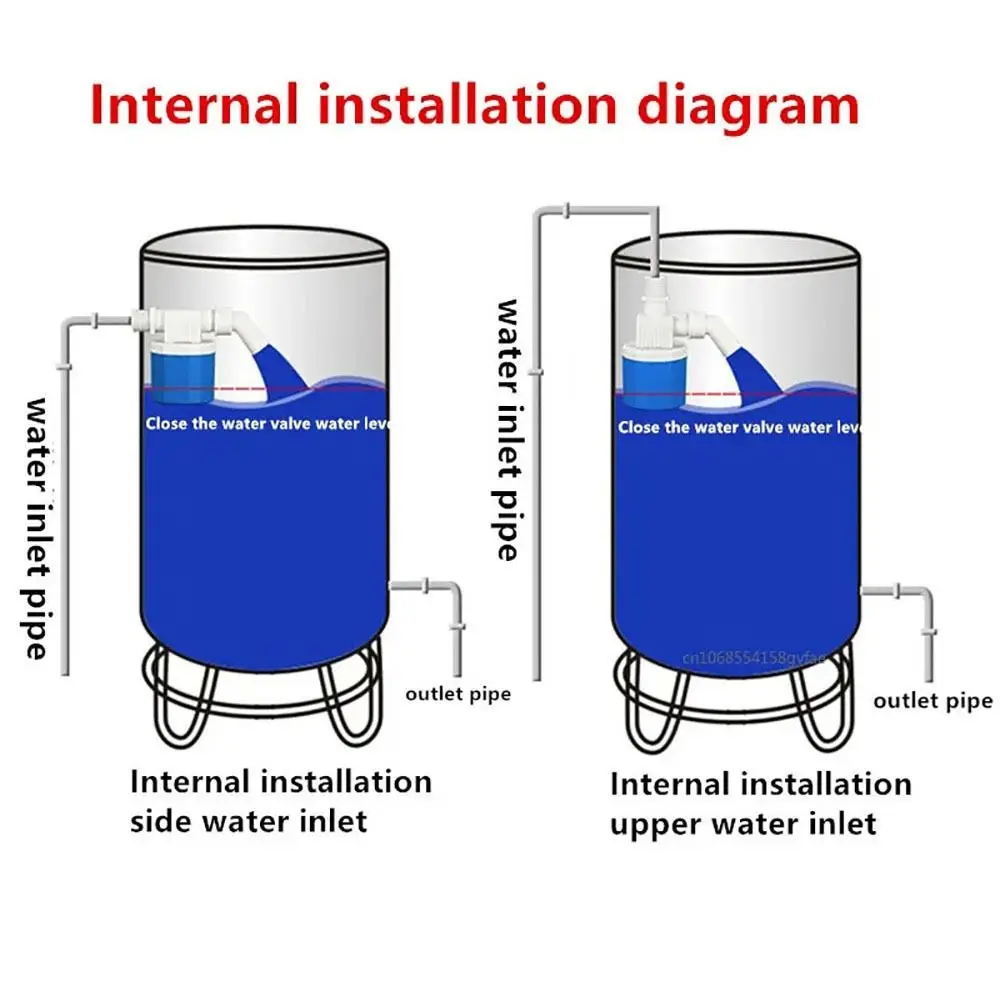 1Pcs Straight-Through Floating Ball Valve Male Thread 1/2" 3/4" 1" Water Level Control Valve Inside Plug-in Tank Valve