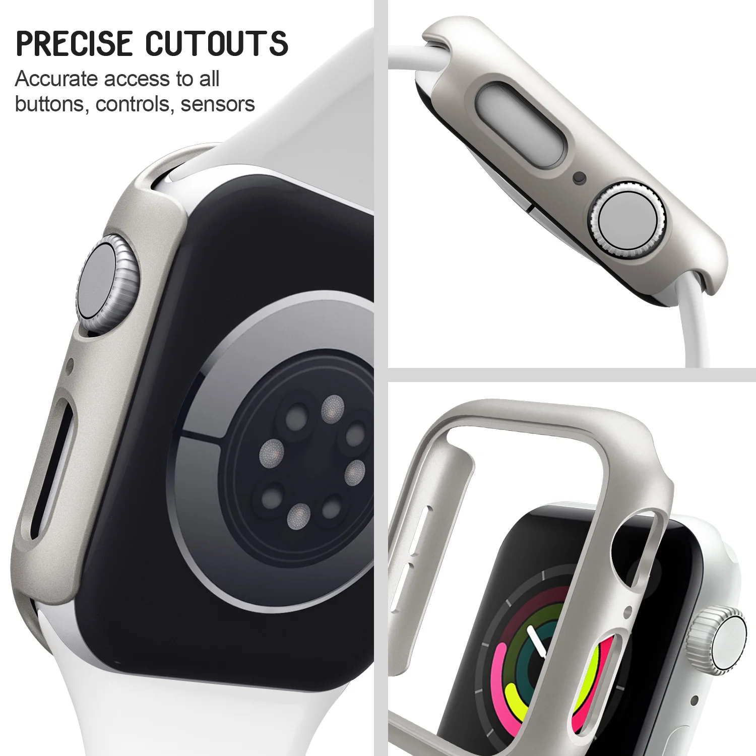 3pcs Hard PC Case For Apple Watch 45mm 41mm 38mm 42mm 40mm 44mm Matte Bumper Protective Case Frame for iWatch SE 8 7 6 5 4 3 2 1