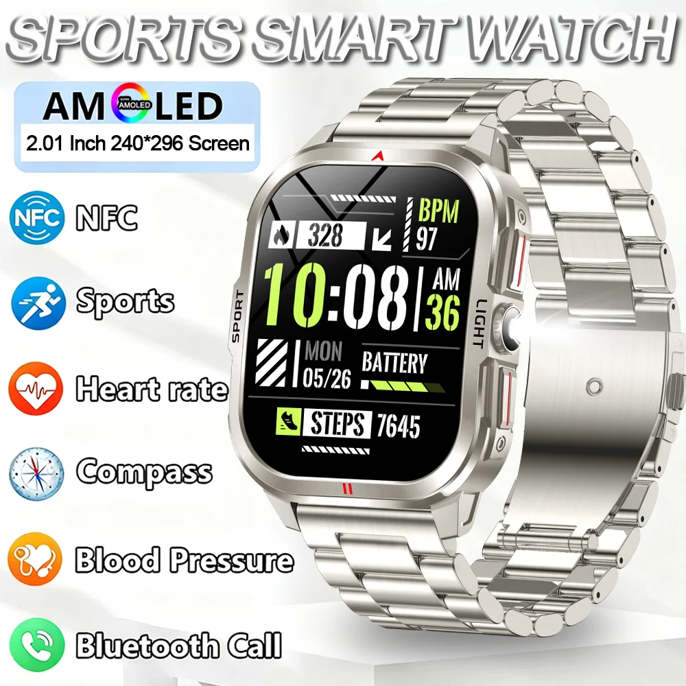 

DAORKOW, новинка 2025 года, военный класс, изогнутый экран, 3 атм, водонепроницаемые умные часы, Bluetooth-вызов, светодиодный фонарик, умные часы для спорта на открытом воздухе