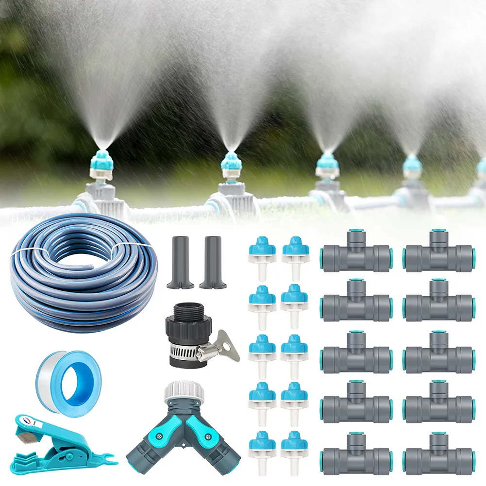 Irrigation System, Automatic Watering System for Garden, Drip Watering Kit for Plants, Sprinkler Kit with Timer, Easy Installati