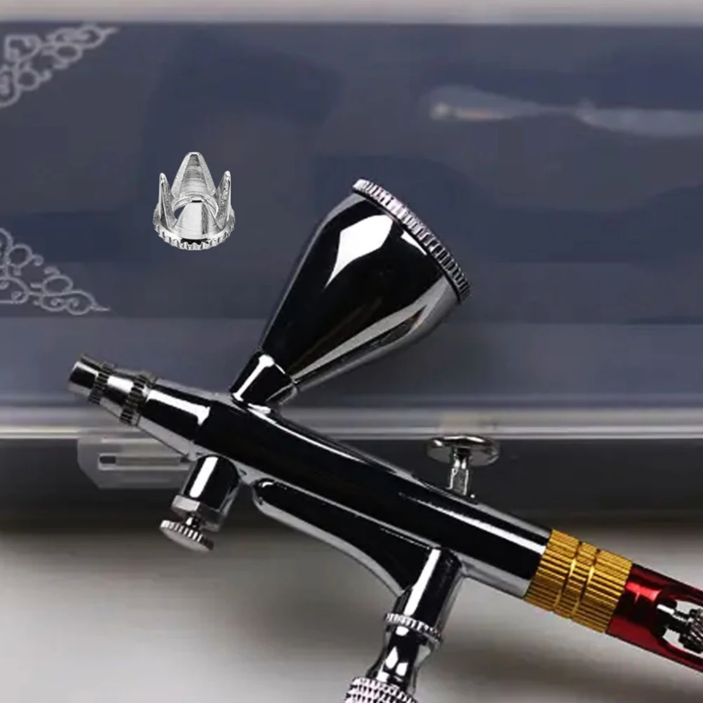 

2Pcs Airbrush Nozzles Caps Replacement Kit Accurate Spray Parts for Nail Art Clear Coat Paint Kit Airbrush Holder