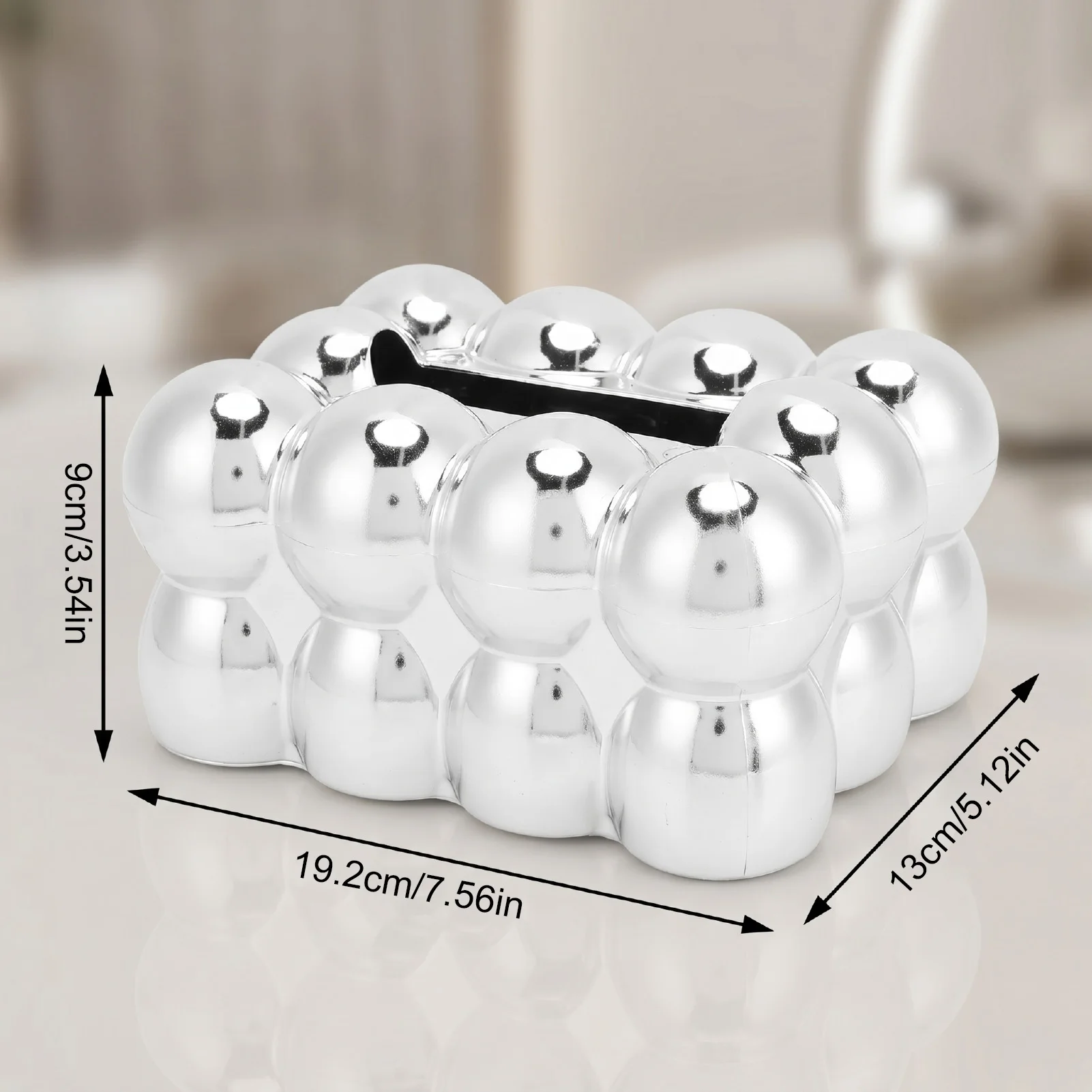 Luxurious Tissue Box Fashionable Modern Acrylic Compact Decorative Tissue Holder for Living Room Dining Room Bedroom