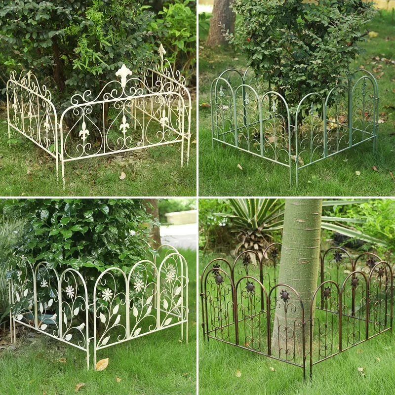 yard wrought iron small fence guardrail decoration garden courtyard climbing vine shelf kindergarten outdoor part