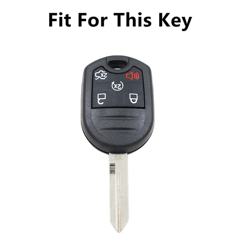 FLYBETTER In Vera Pelle 5 Tasto Chiave A Distanza Della Copertura di Caso Per Ford Explorer/Bordo/Fuga/Ranger/E150 /F350/F550/E250/E350 (B) l16