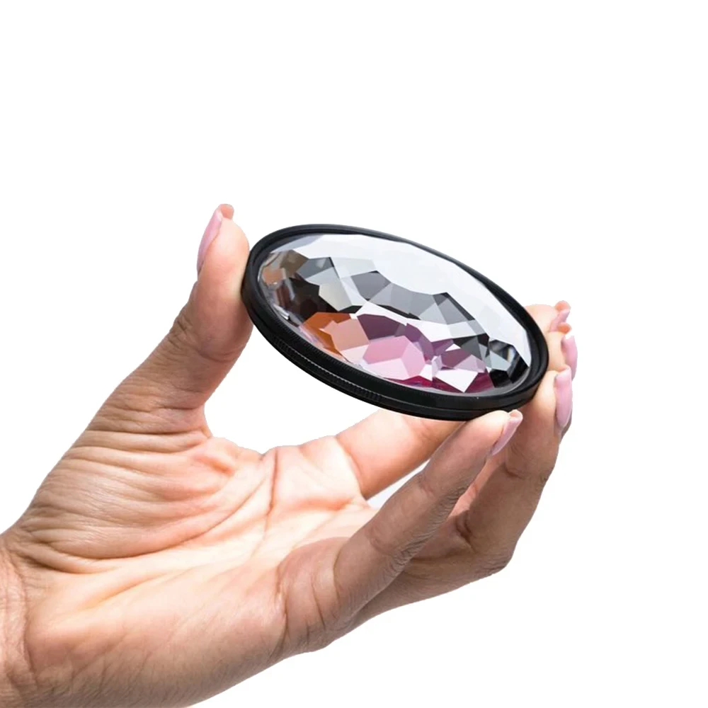 Crystal kaleidoscope camera, prism glass filter, photography foreground blur mirror, film and television props, SLR filter, 77mm