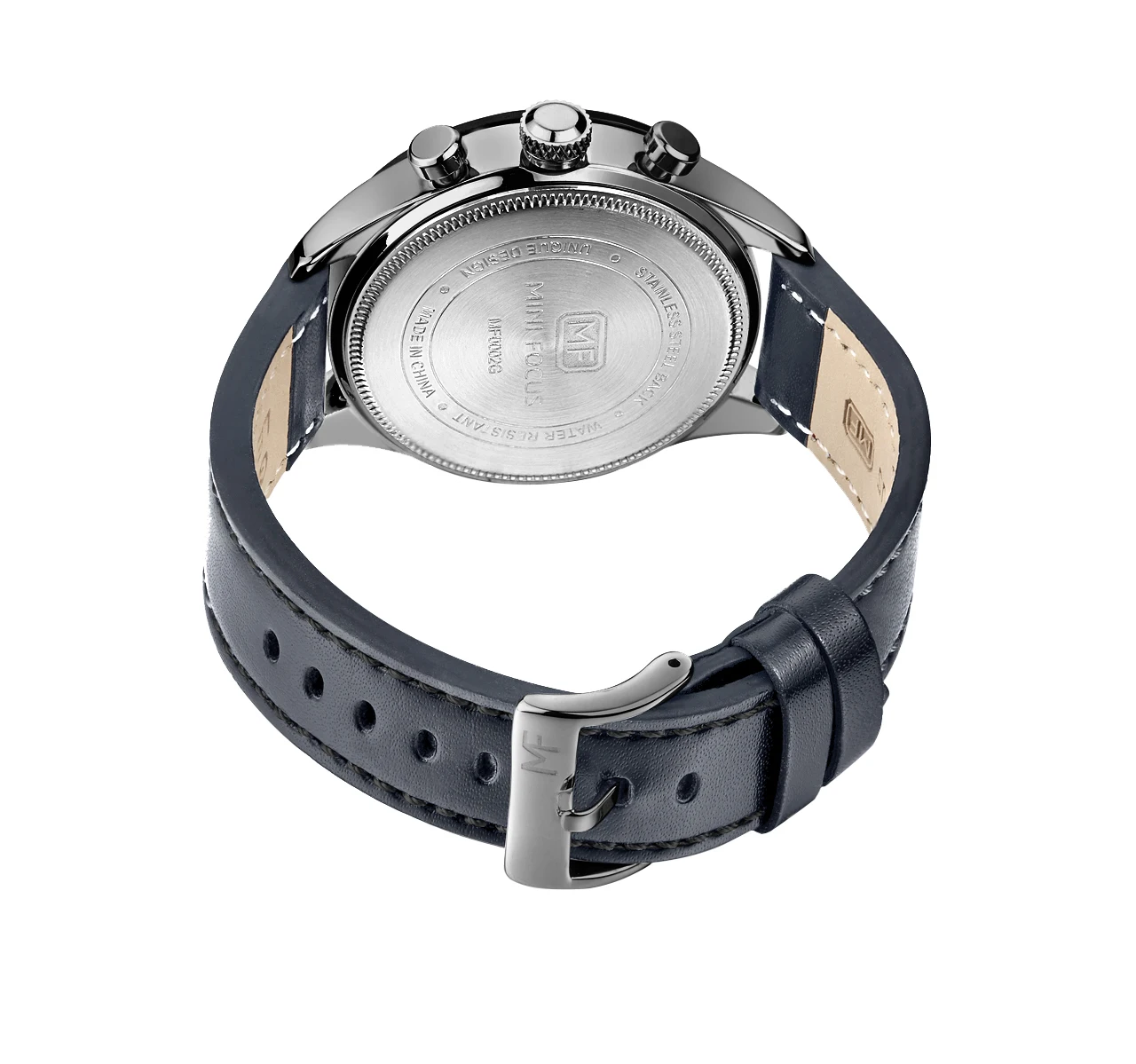 MINI FOCUS MF0002G Fashion Men Wrist Chronograph Watch Quartz Date Clock Luxury Leather Waterproof Sports Watches