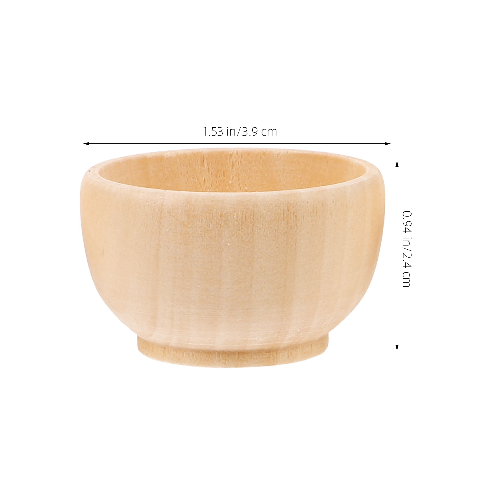 

10 Pcs DIY Accessories Wooden Bowl Crafts Mini Unfinished Bowls Kitchen Unpainted