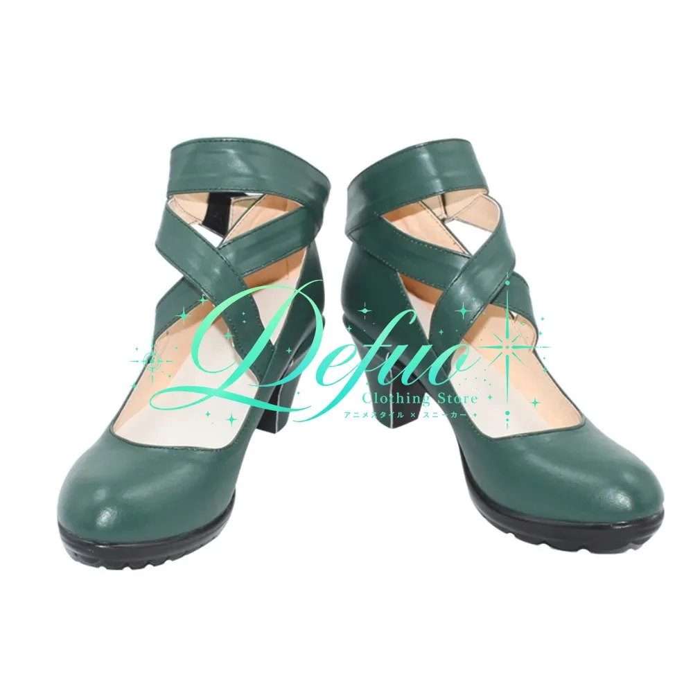 Kaiou Michiru Cosplay Shoes Dark Green Custom Boots for Women Costume Events Halloween Parties and Stage Photography