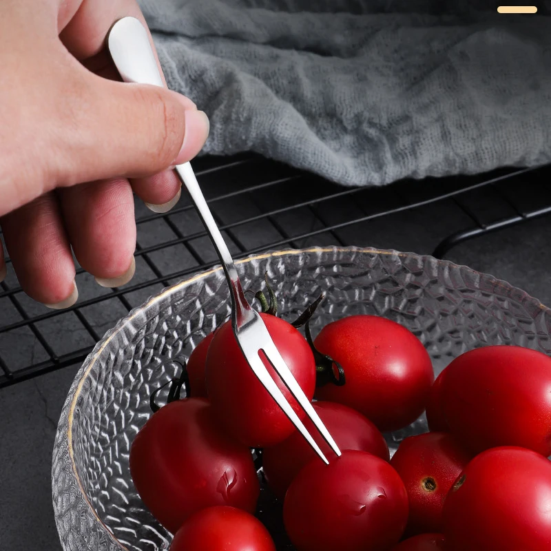 13Cm Stainless Steel Forks Kitchen Utensils Set Hotel Home Dining Forks Pastry Steak Forks Convenient Table Tools Fine Forks B1-image