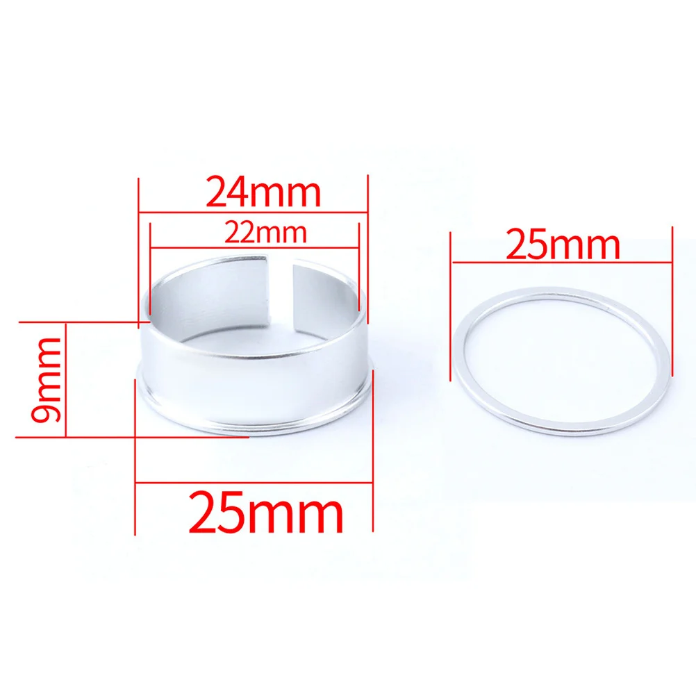 سبائك الألومنيوم أسفل قوس محول 24 مللي متر إلى 22 مللي متر دراجة محول حلقة دائم دراجة مكون للدراجات الجبلية الدراجات #2