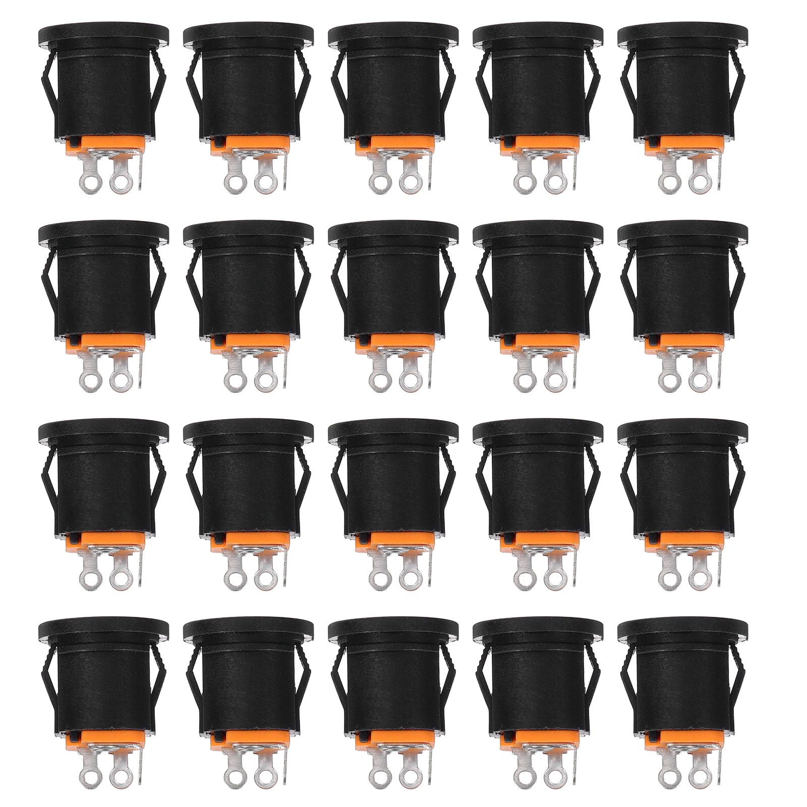 

50pcs DC Charging Socket Electrical Clip Power Receptacle Secure Locking Durable Easy Installation Wide Compatibility Panel
