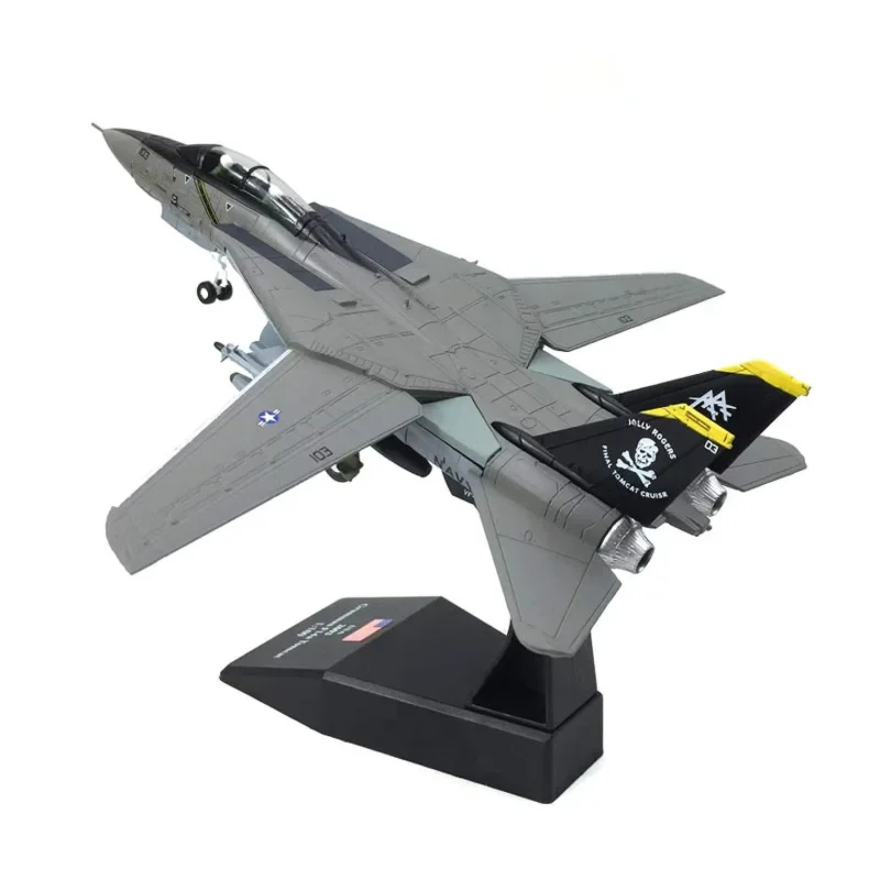 1/100 Scale Military Model Toys F14 F 14 Pirate Tomcat VF-84 AJ103 Diecast Plane USAF Fighter Toy Model Metal F-14