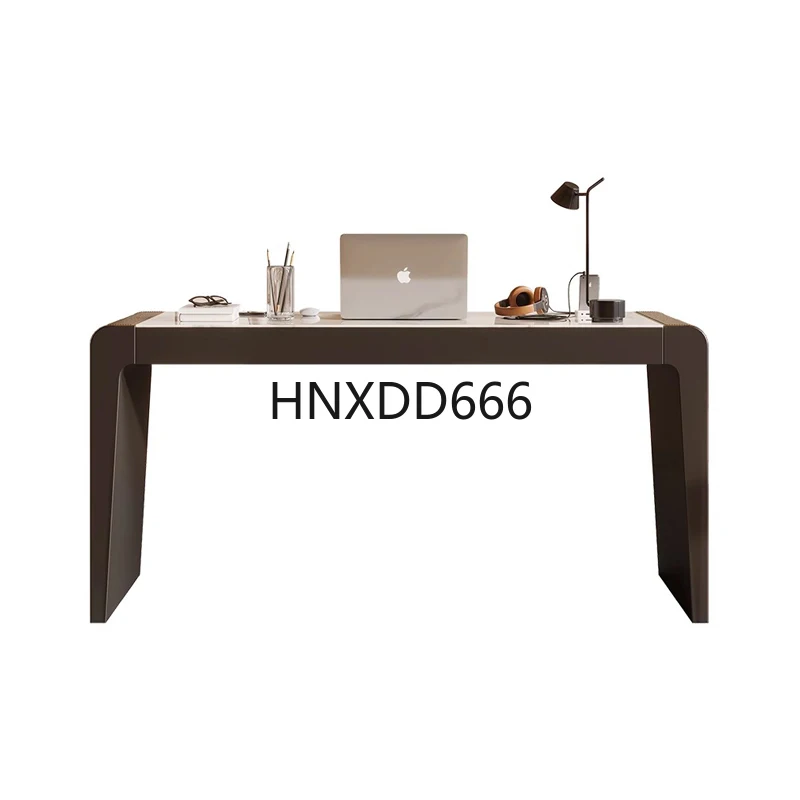 مكتب كمبيوتر Rock Slab Saddle Skin - مكتب مكتب على الطراز الصناعي الحديث للمنزل أو العمل