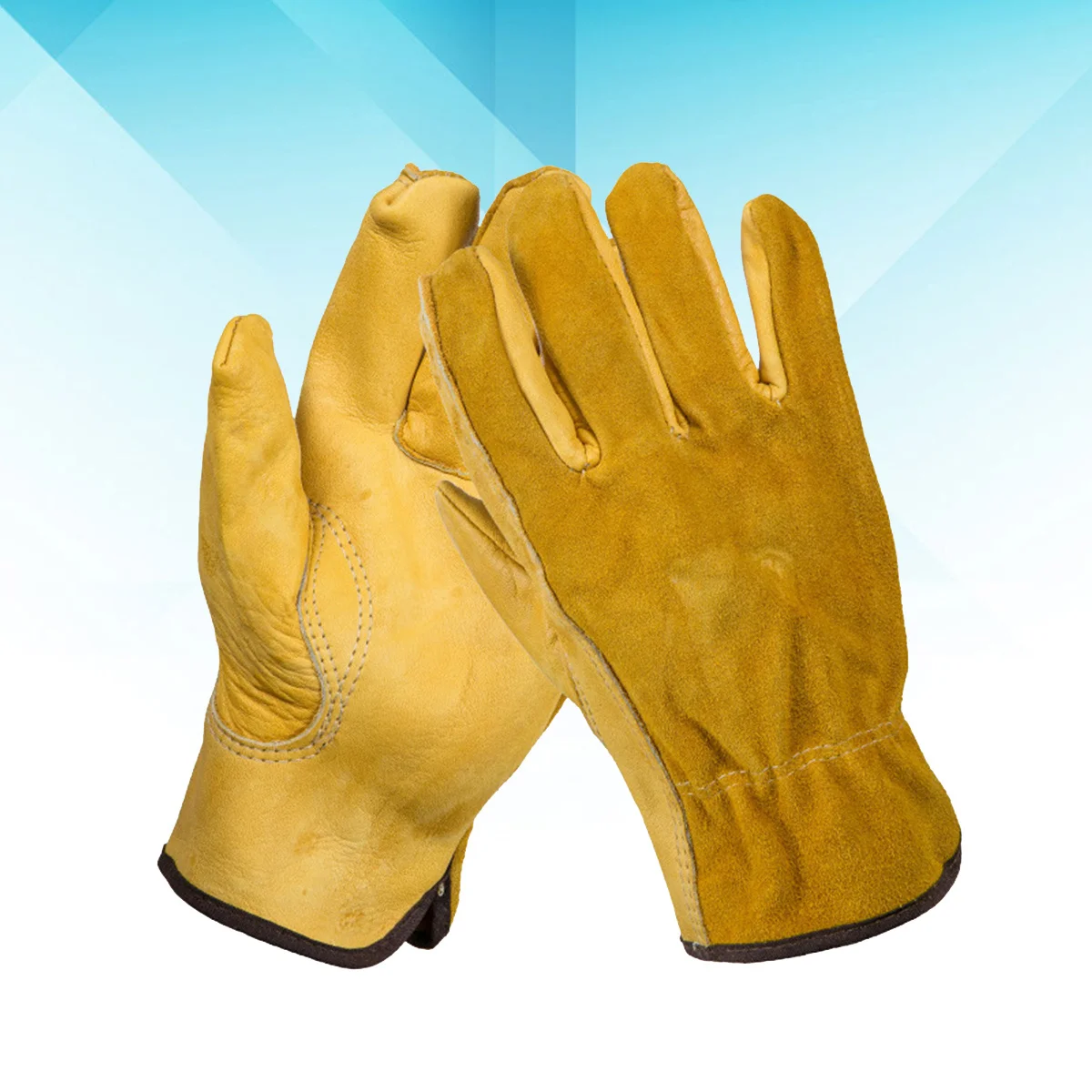 1 par de luvas de gado de longa duração capa protetora resistente ao desgaste luvas de trabalho de soldagem de jardim impressão digital manuseio livre