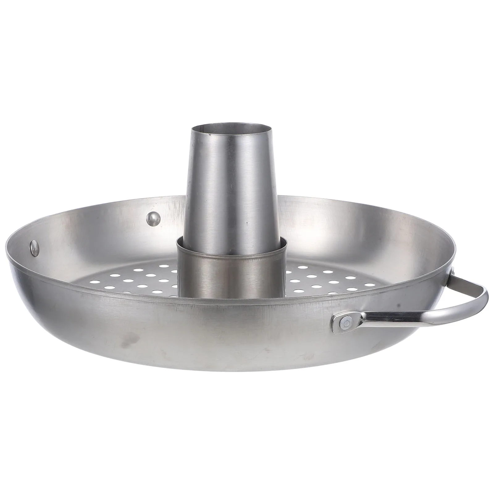 

Stainless Steel Chicken Roasting Rack Vertical Grilling Pan Stable Design Easy Clean BBQ Tool Silver Multipurpose Roaster Stand