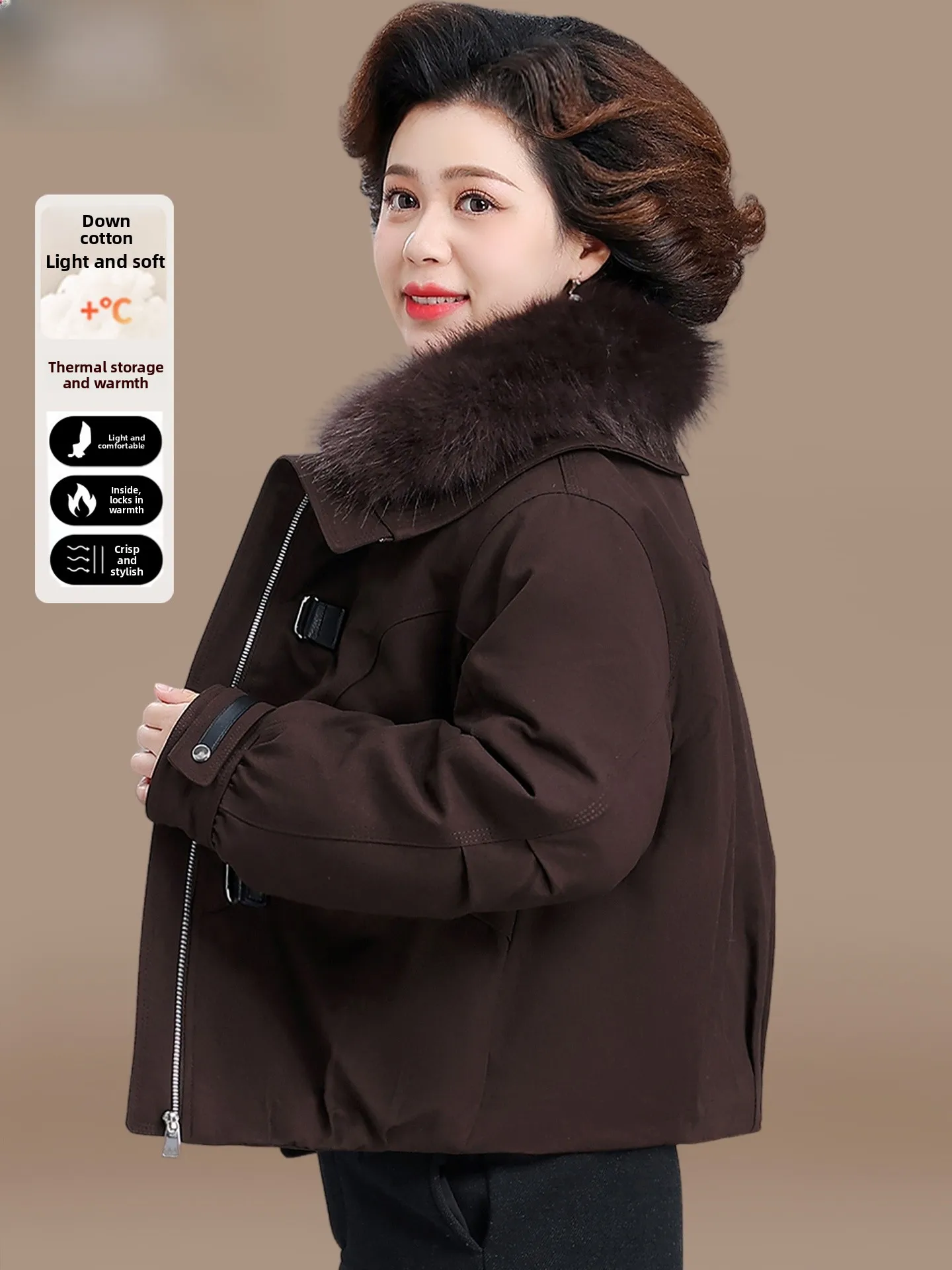 

Зимняя верхняя одежда: Женская пуховая куртка из хлопка, зимнее пальто для мам, новинка 2025 года, высококачественная пуховая хлопковая одежда, трендовая хлопковая одежда