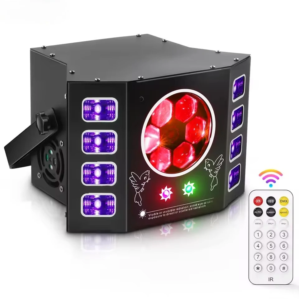 

100W UV Bee Eye Dj Lights Strobe Stage Light with Remote Control DMX512 Sound Activated Rave Light for KYV Disco Party Wedding